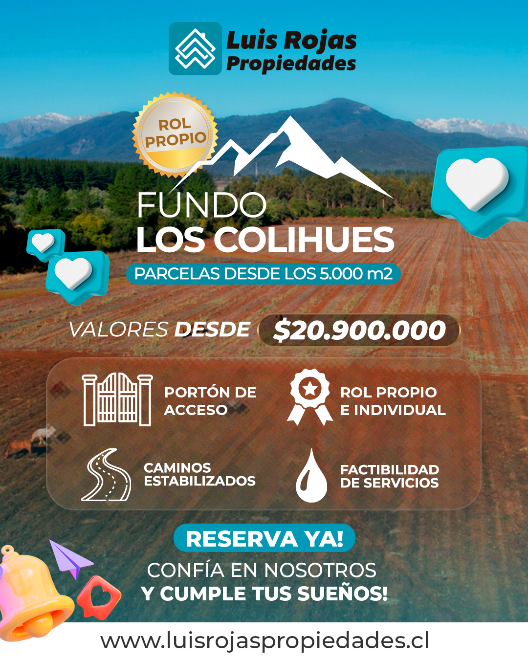 Loteo Fundo Los Colihues DESDE LOS 20.900.000