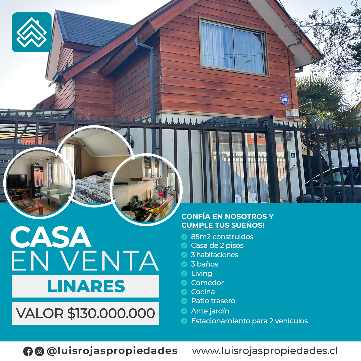 Casa en Linares, villa los portones $130.000.000