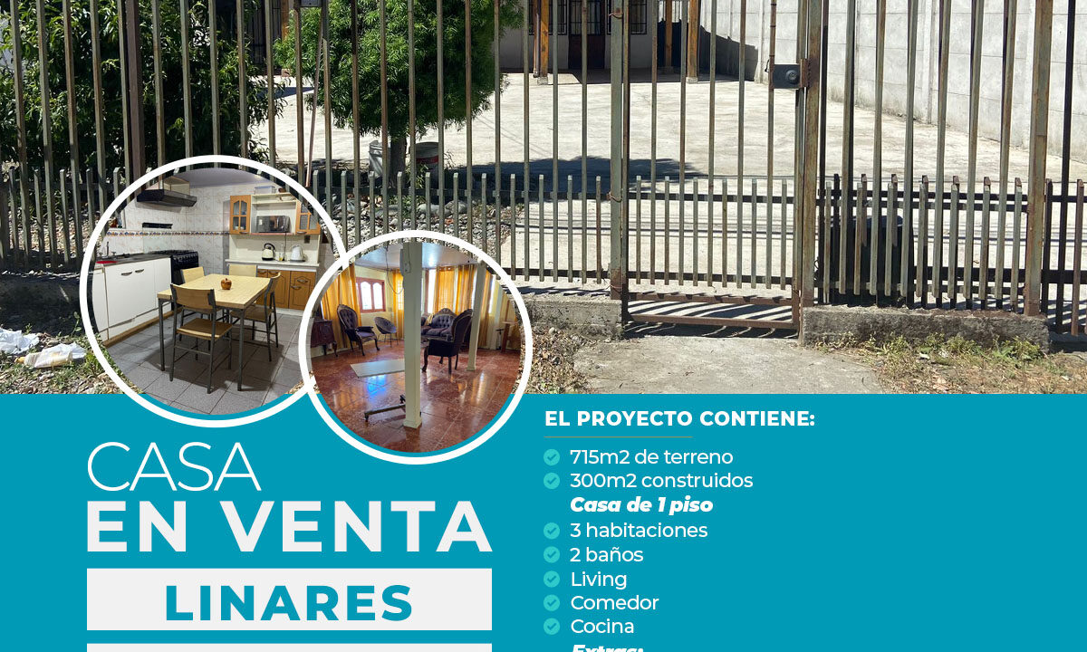 CASA EN VENTA O ARRIENDO CALLE EL BOSQUE, LINARES copia