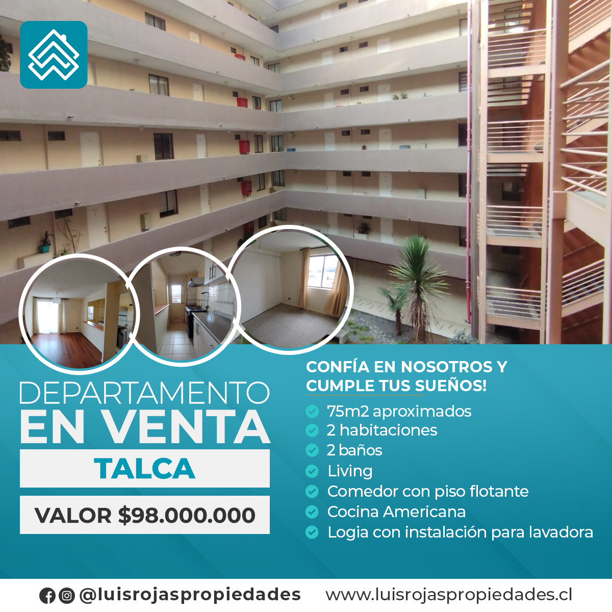 Departamento en venta Talca