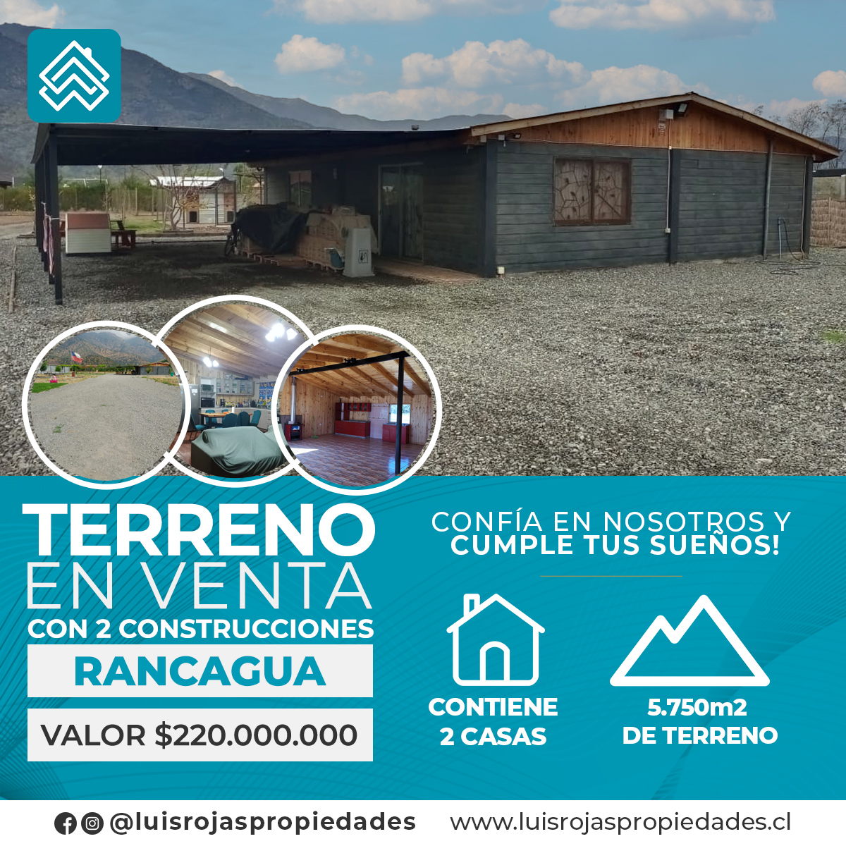 Terreno en venta con 2 construcciones, Curicó