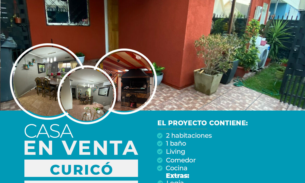 CASA EN VENTA VILLA NUEVA GALILEA CAMINO A TUTUQUEN, CURICO $79.000 copia