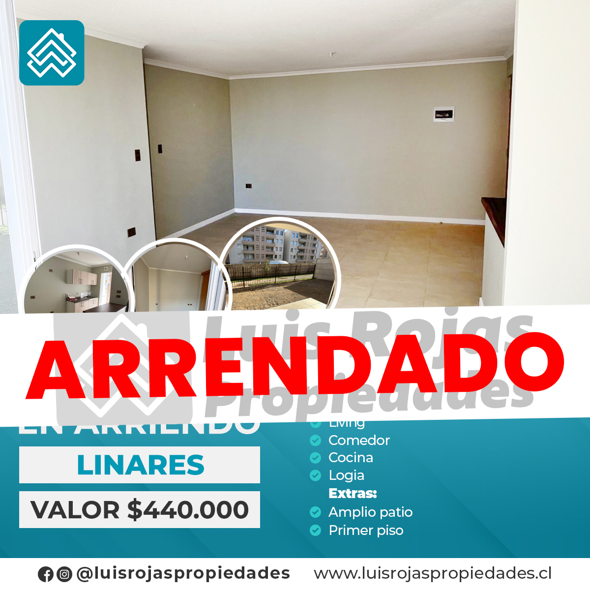 Departamento en arriendo, condominio nuevo centro II, Linares $440.000