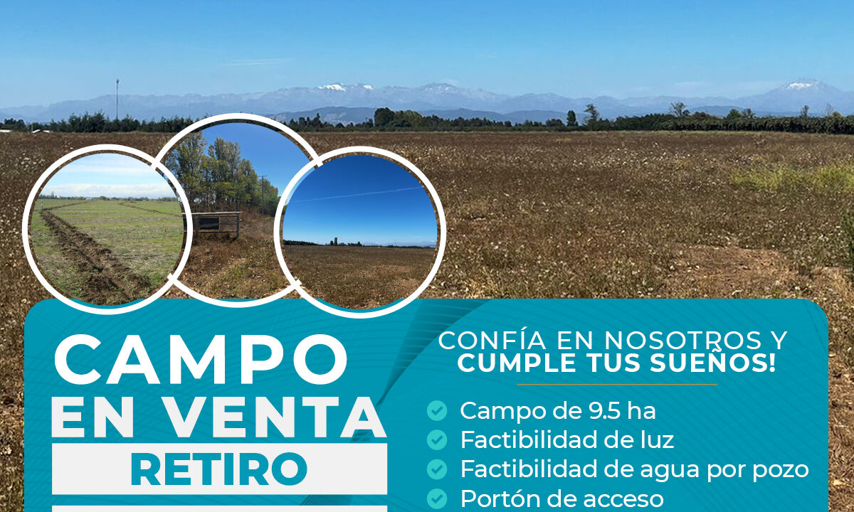 CAMPO EN VENTA HACIENDA PIGUCHEN-RETIRO