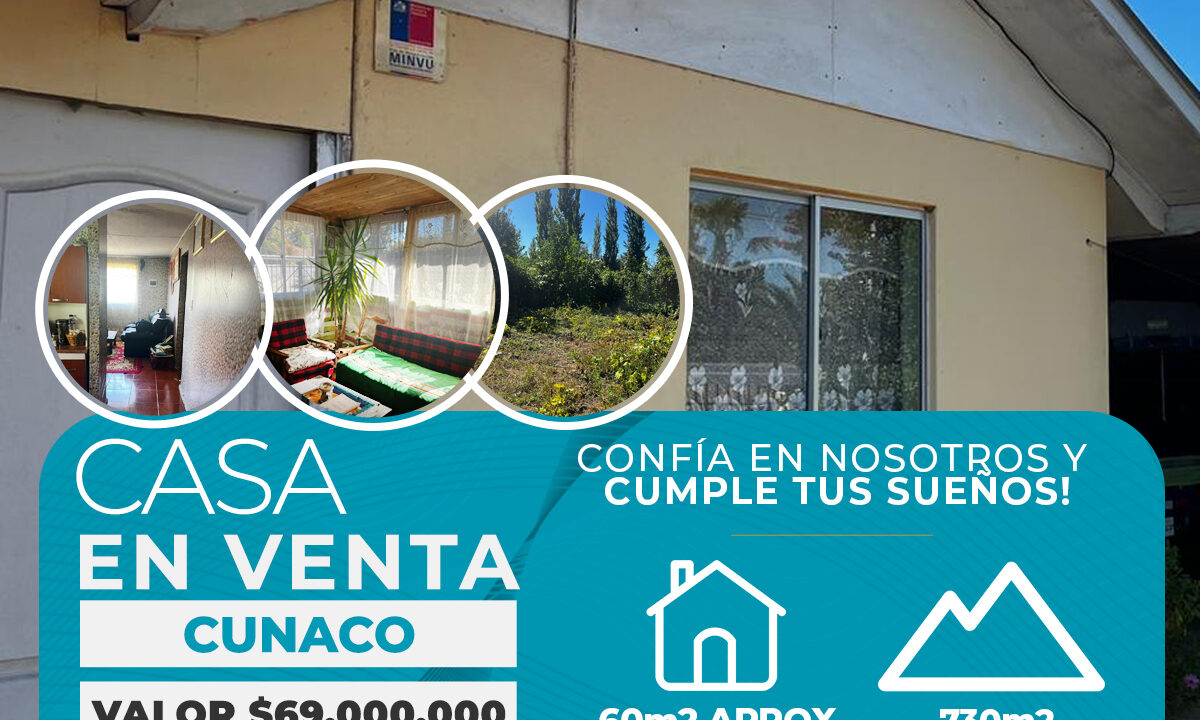 CASA EN VENTA CUNACO SN $69.000 copia