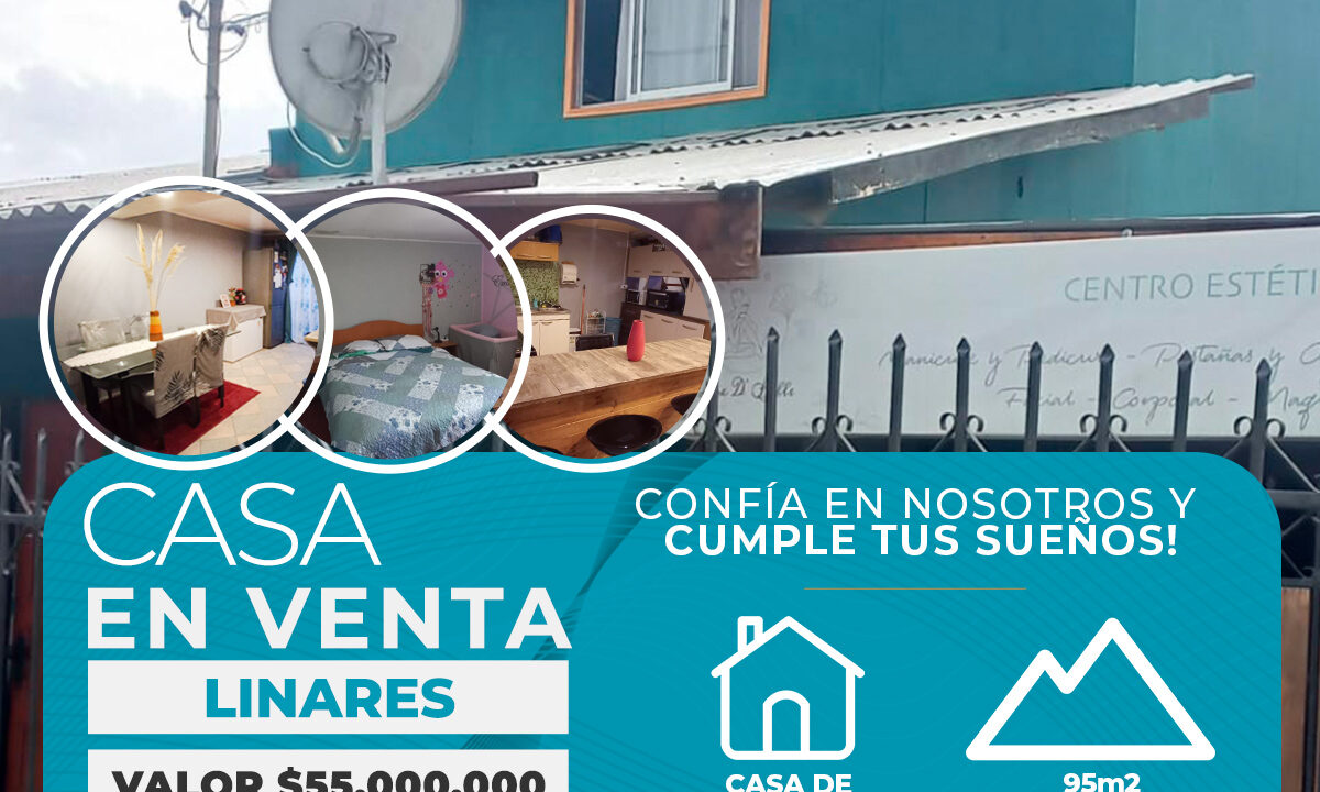 CASA EN VENTA SECTOR NUEVO AMANECER, LINARES $55.000 copia