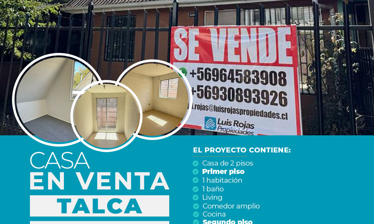 CASA EN VENTA TALCA $75.000.000